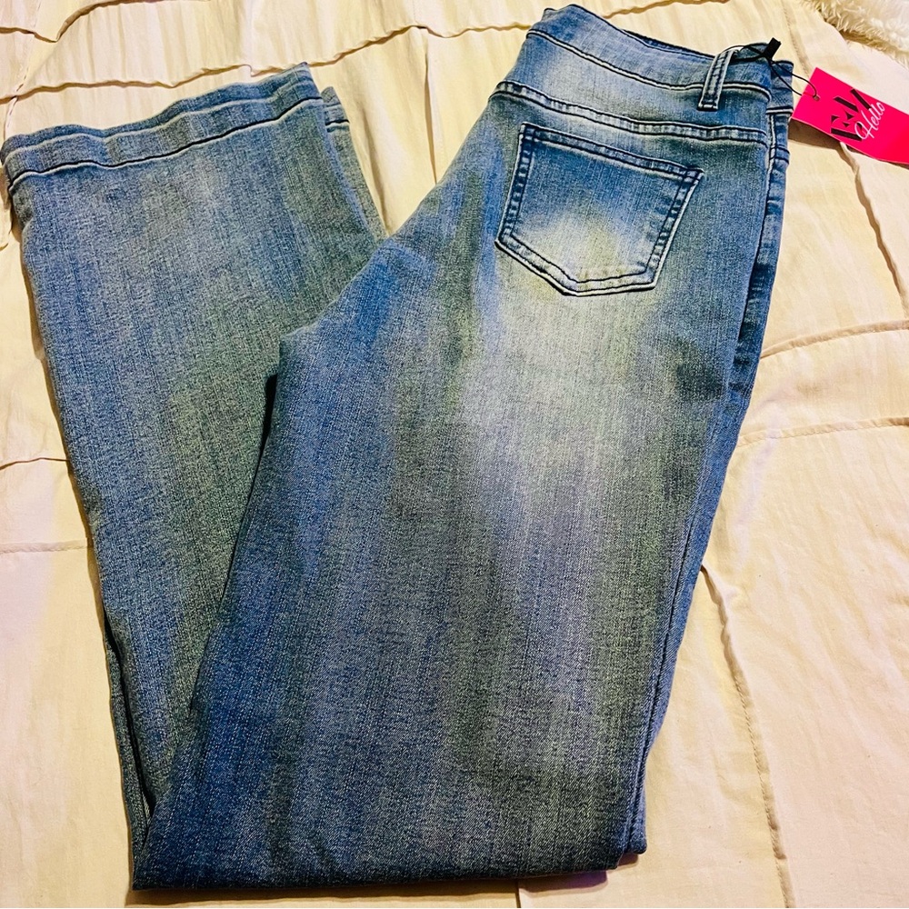 Emmiol Flare Wide Leg Jeans | Medium Wash w/ Natural Fading | Size Small | NWT